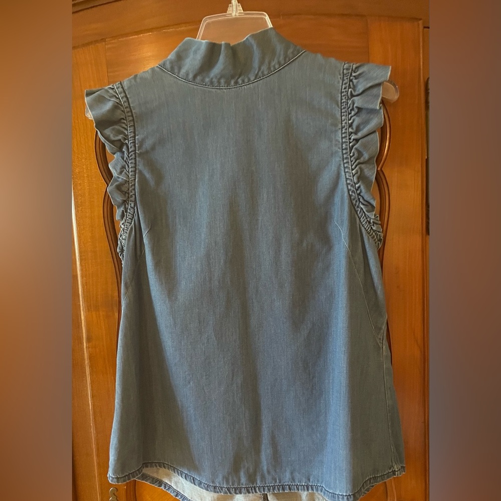 GAP 1969 denim bow top Size M